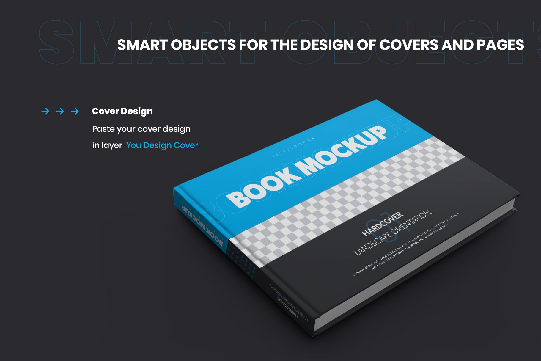 8 Book Mockups Hard Cover Landscape preview image.