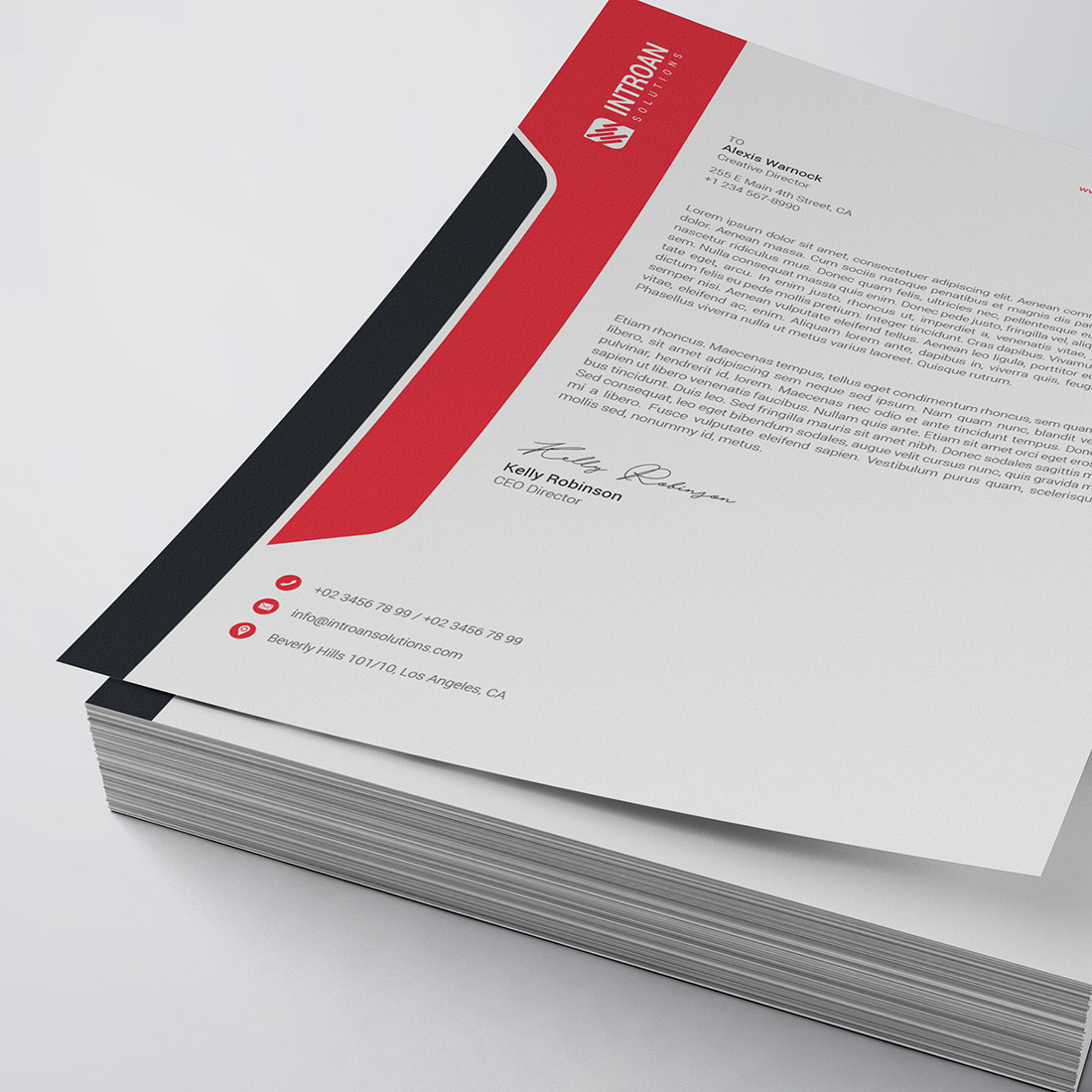 Modern Letterhead Template cover image.