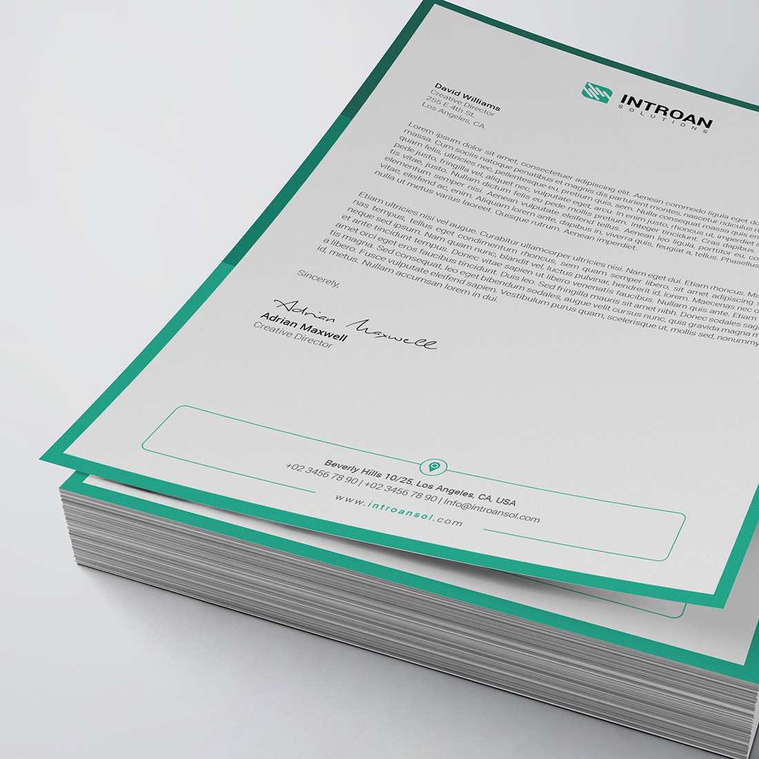 Clean Letterhead Template cover image.