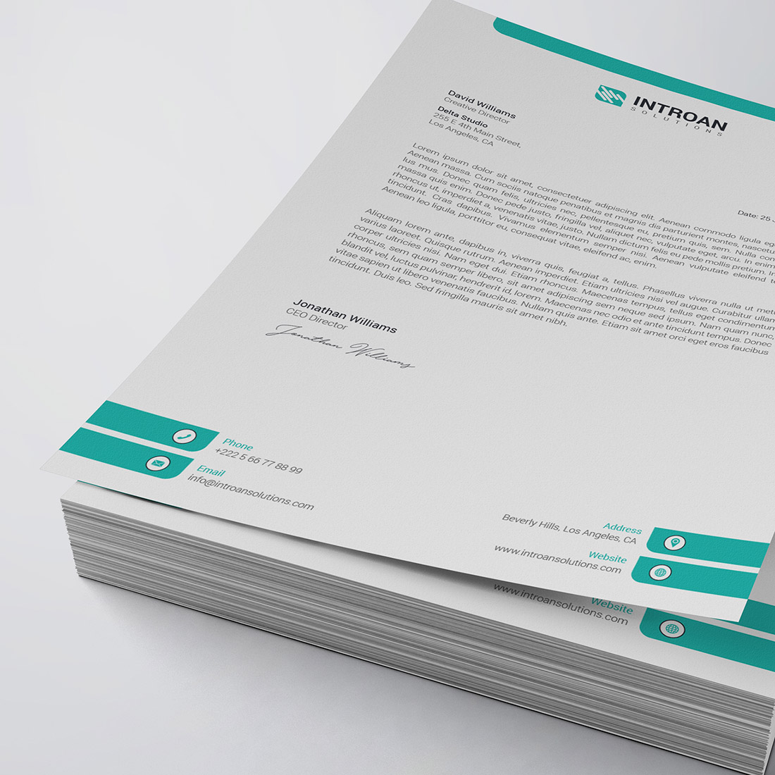 Modern Letterhead Template cover image.