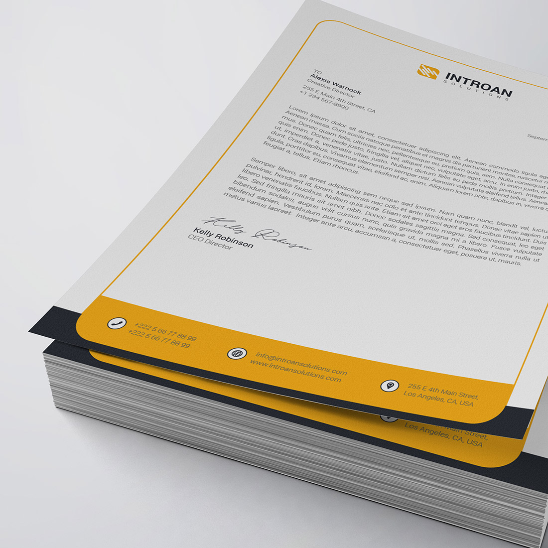 Corporate Letterhead Template cover image.