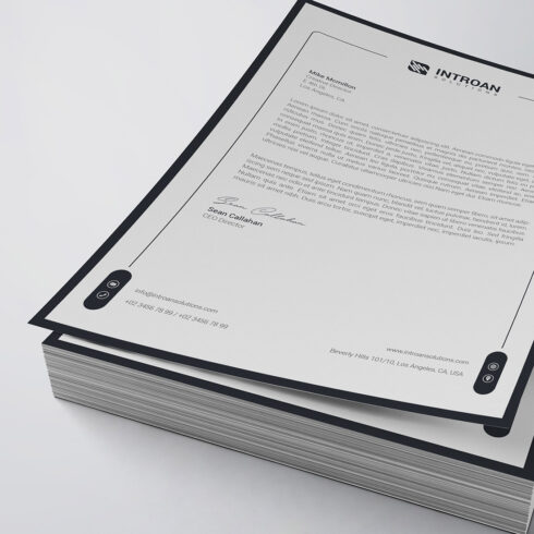 Modern Letterhead Template cover image.