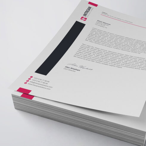 Modern Letterhead Template cover image.