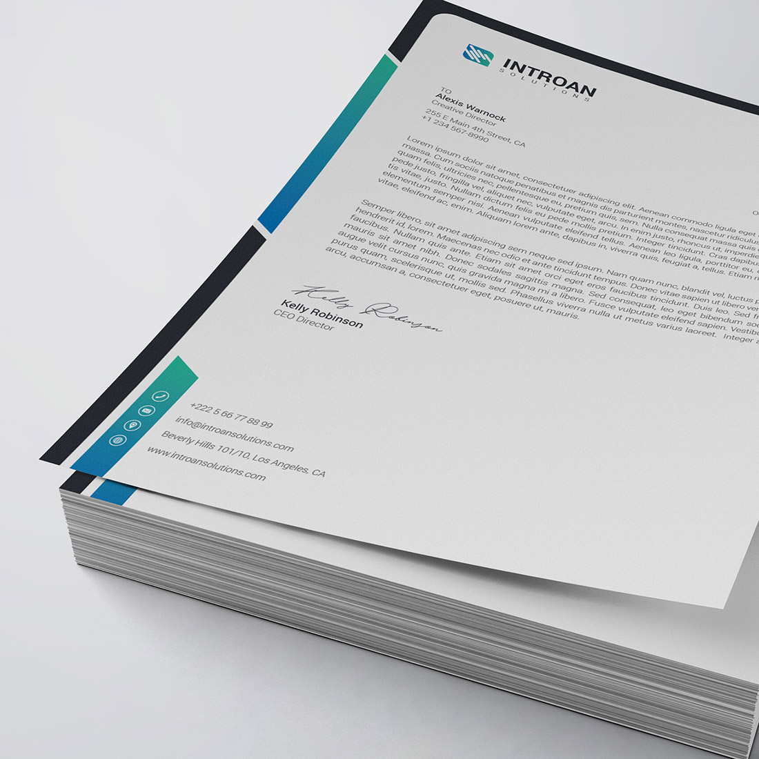 Corporate Letterhead Template cover image.