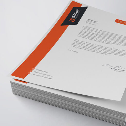 Modern Letterhead Template cover image.