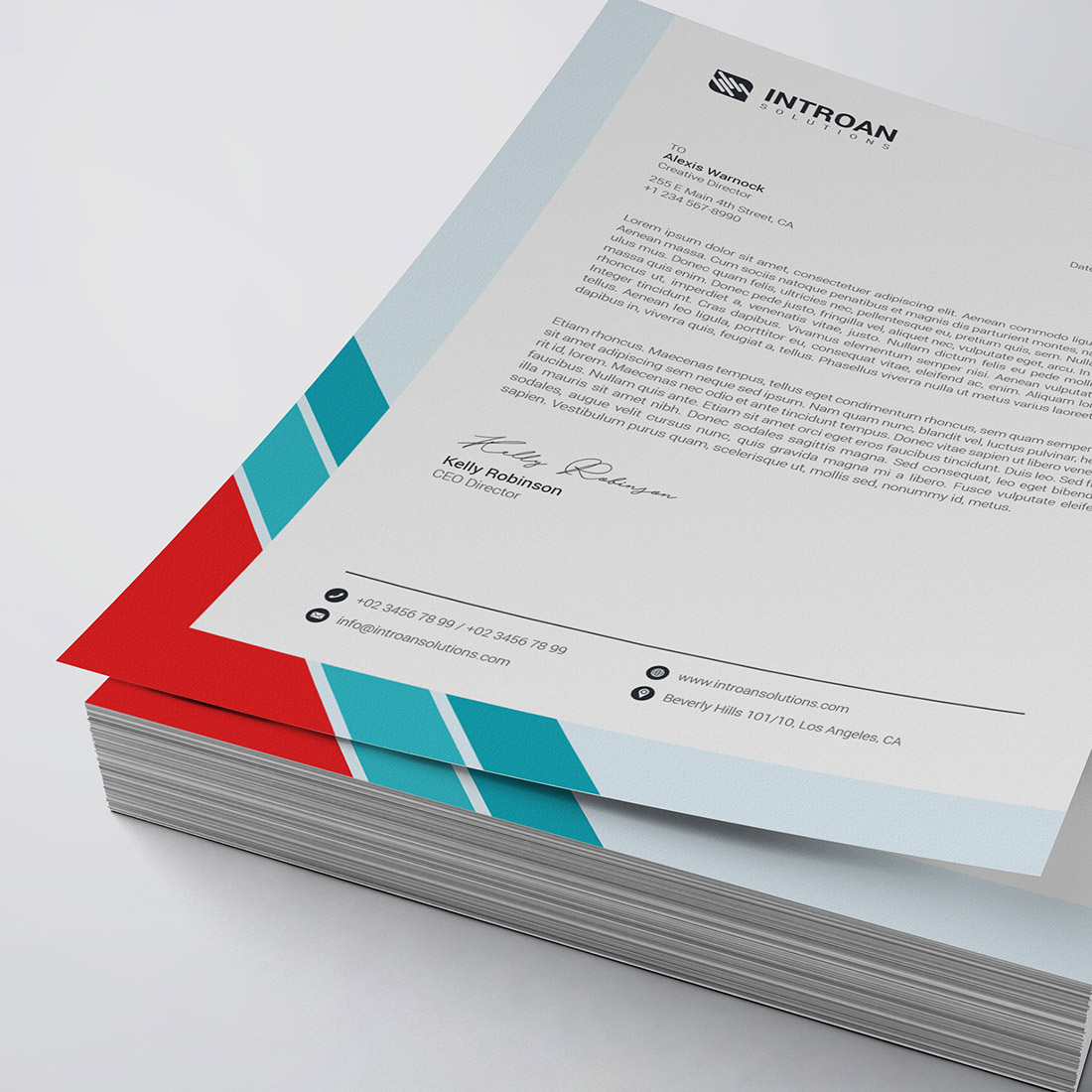 Modern Letterhead Template cover image.