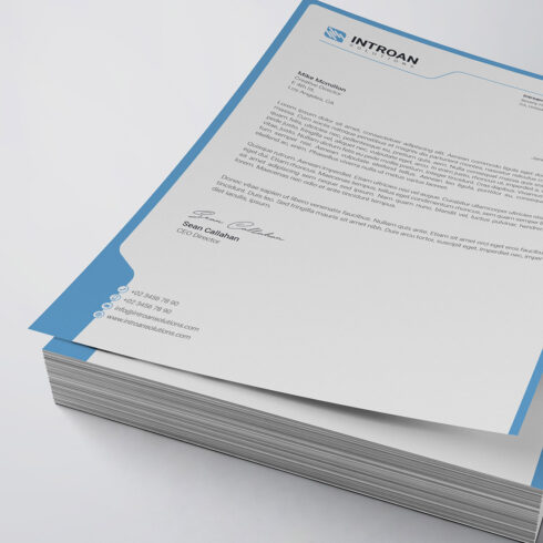 Corporate Letterhead Template cover image.