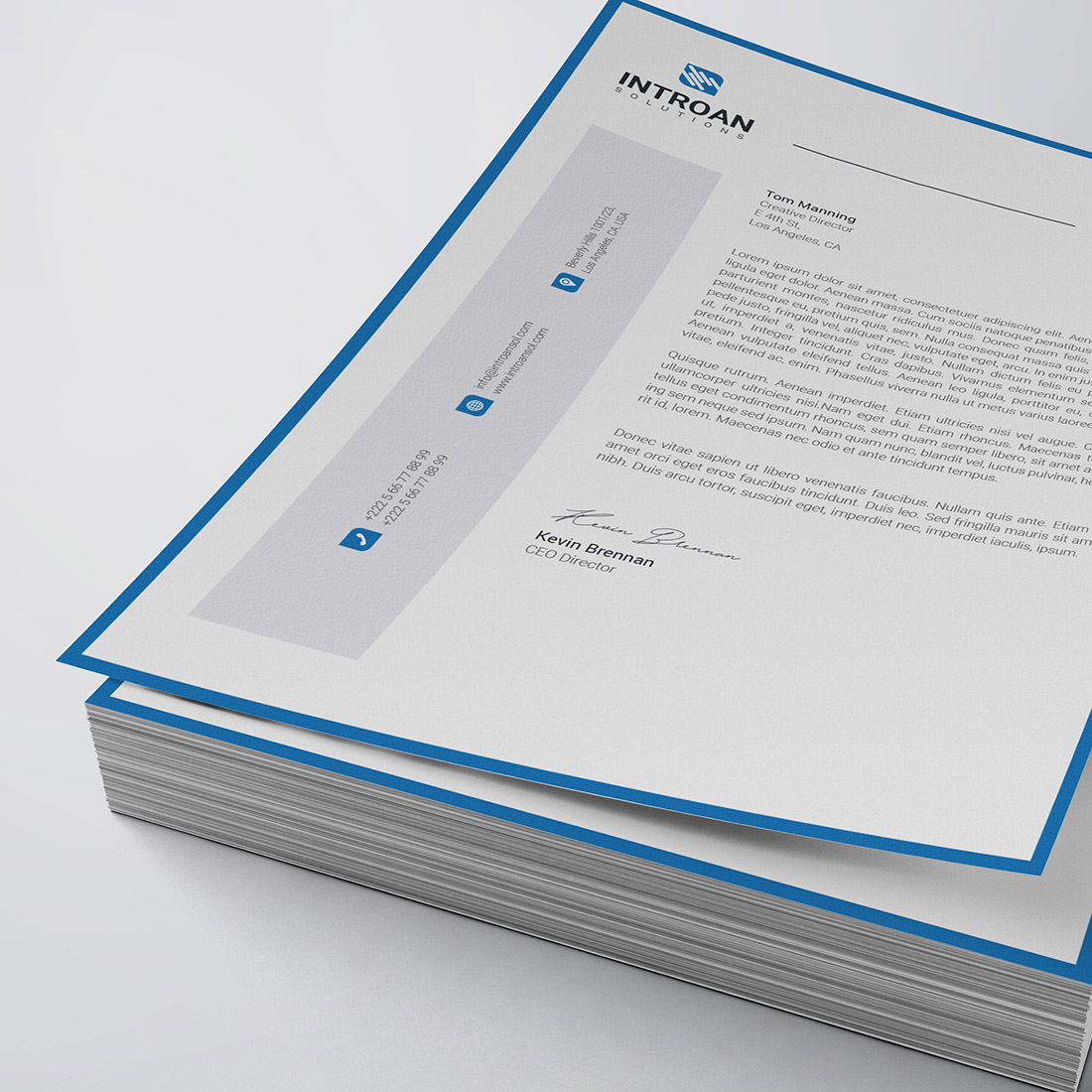 Corporate Letterhead Template cover image.