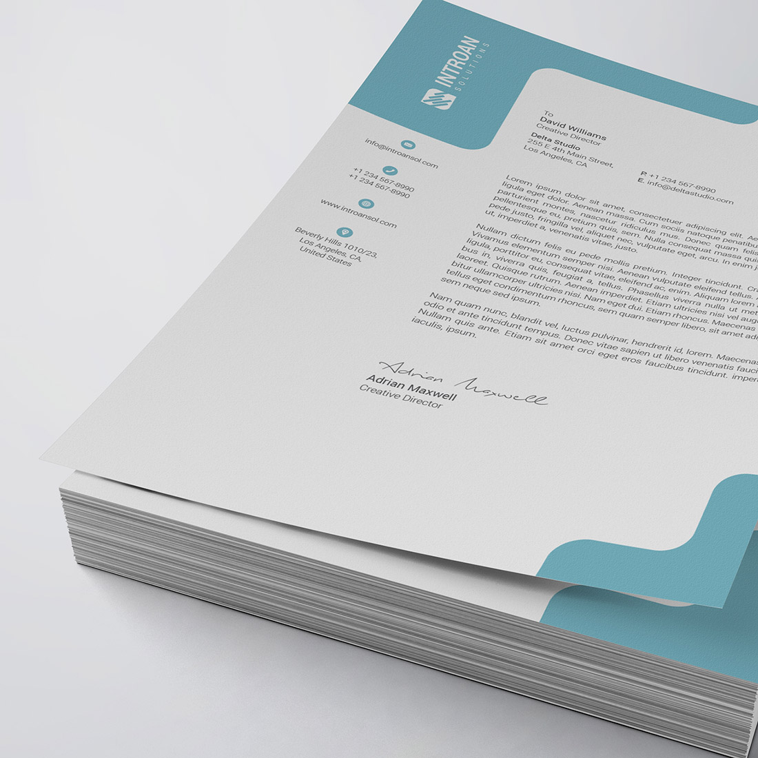 Modern Letterhead Template cover image.