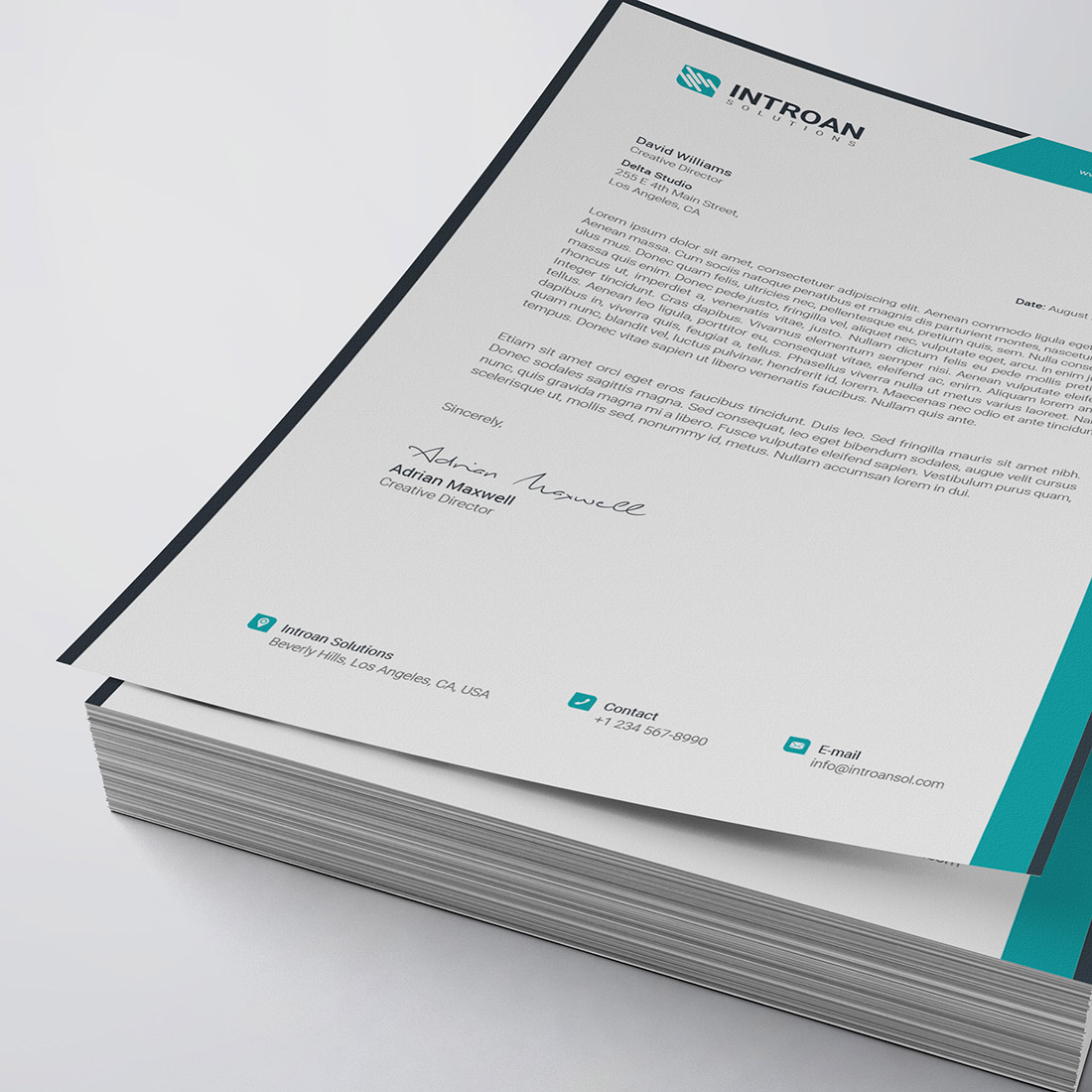 Modern Letterhead Template cover image.