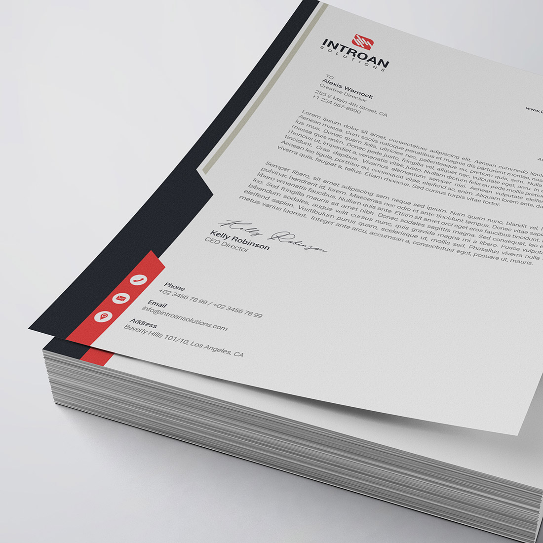 Corporate Letterhead Template cover image.