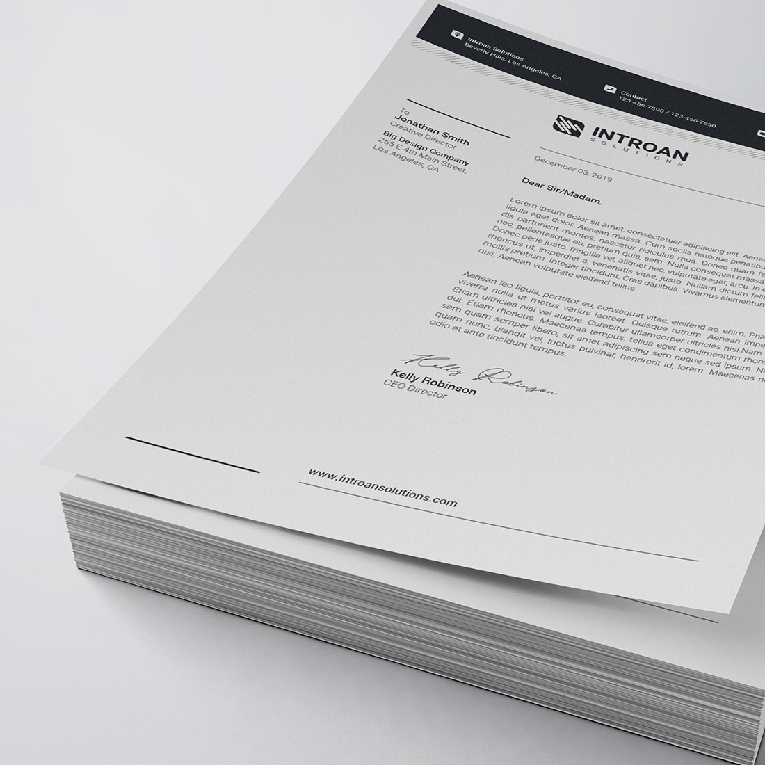 Modern Letterhead Template cover image.