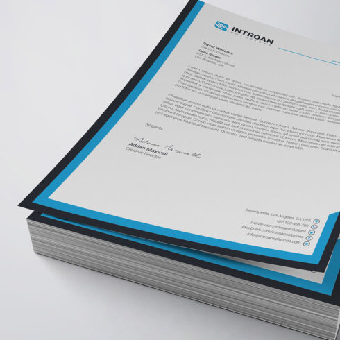 Modern Letterhead Template cover image.