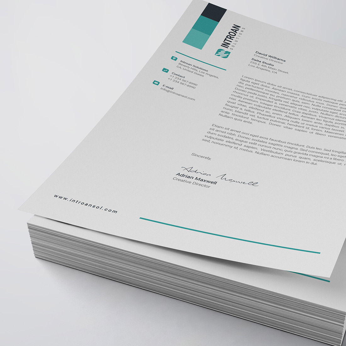 Clean Letterhead Template cover image.