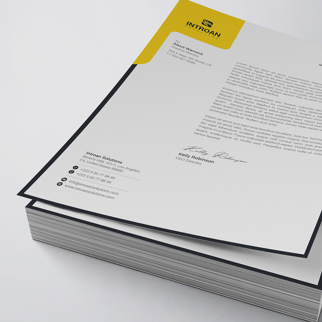 Corporate Letterhead Template cover image.