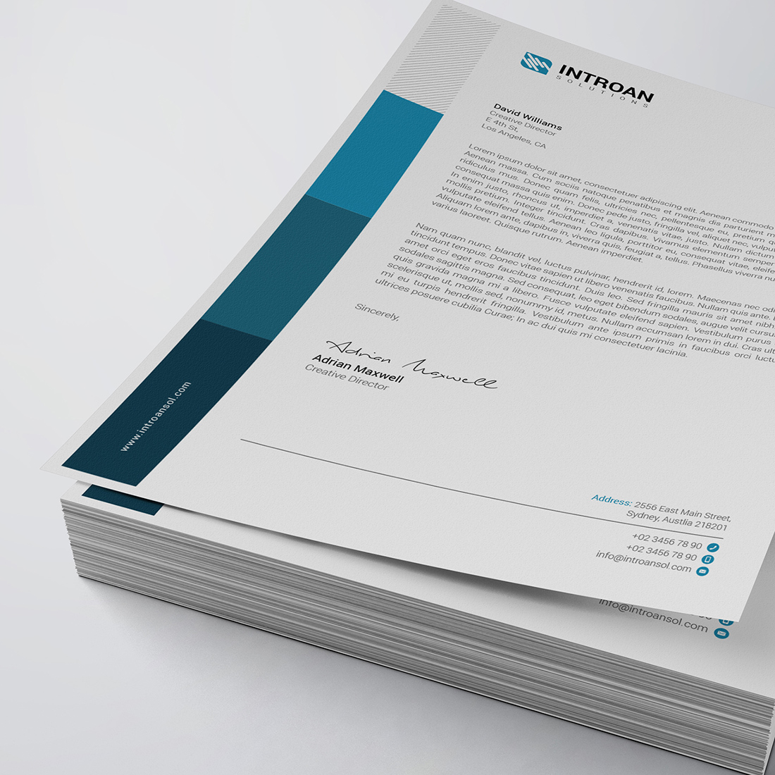 Corporate Letterhead Template cover image.