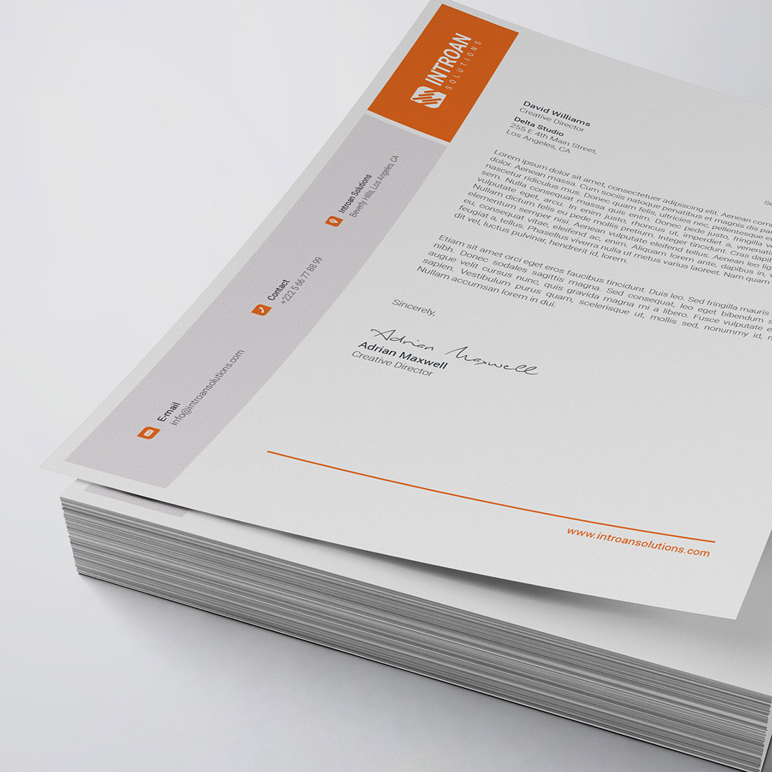 Clean Letterhead Template cover image.