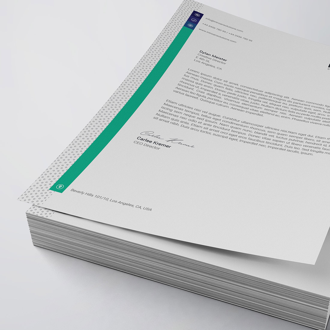 Clean Letterhead Template cover image.