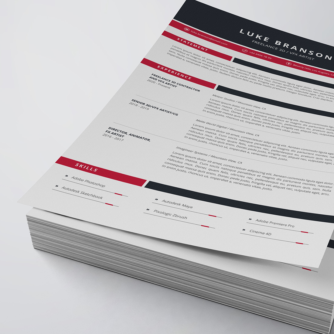 Professional Resume/CV Template cover image.