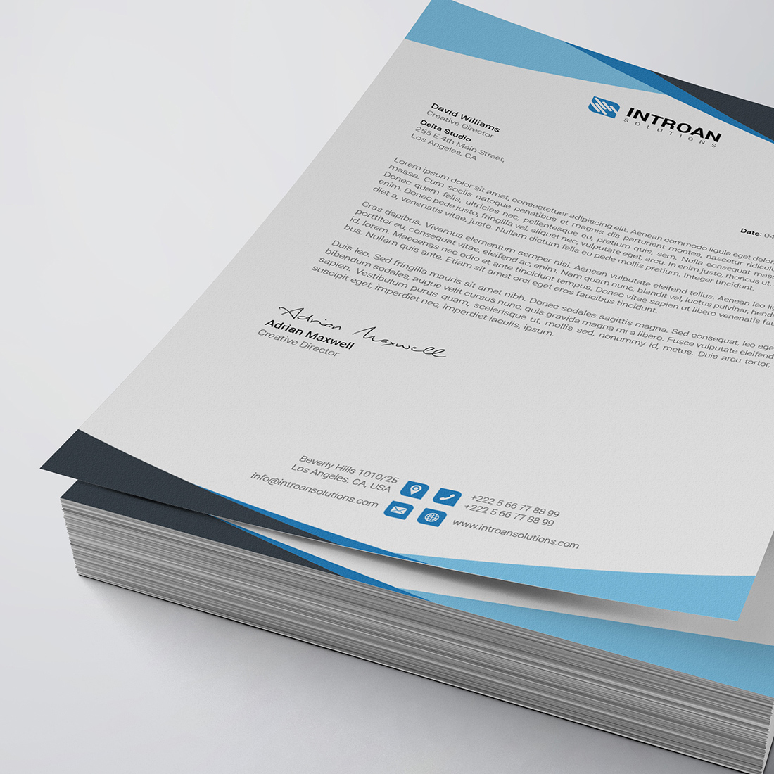 Modern Letterhead Template cover image.