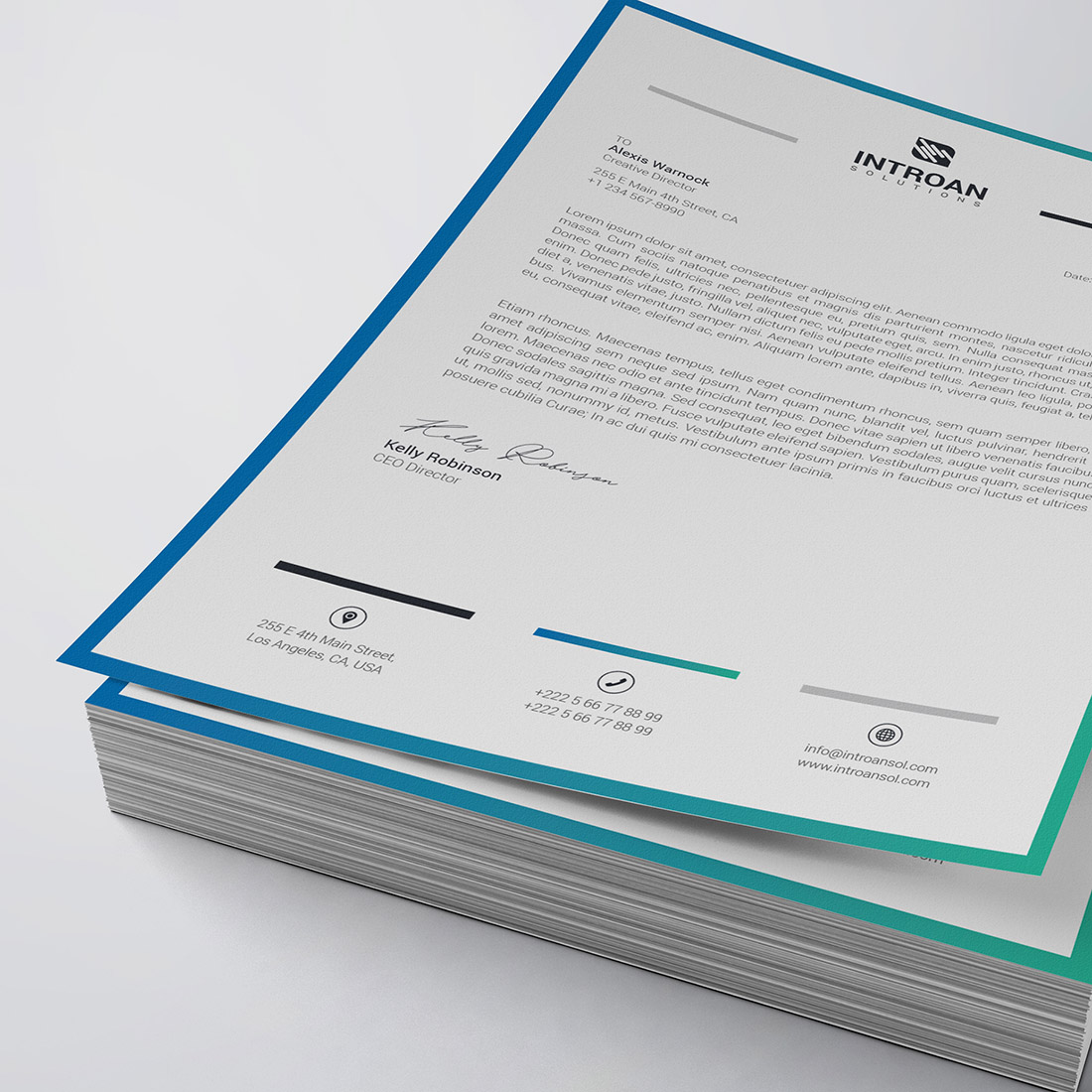 Modern Letterhead Template cover image.