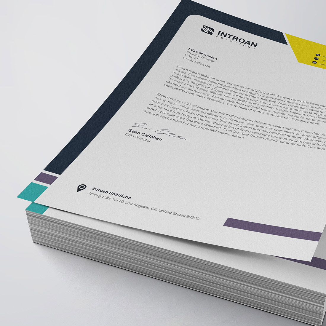 Modern Letterhead Template cover image.