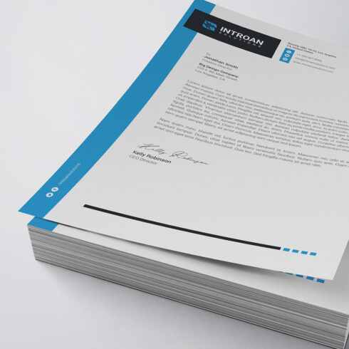 Modern Letterhead Template cover image.