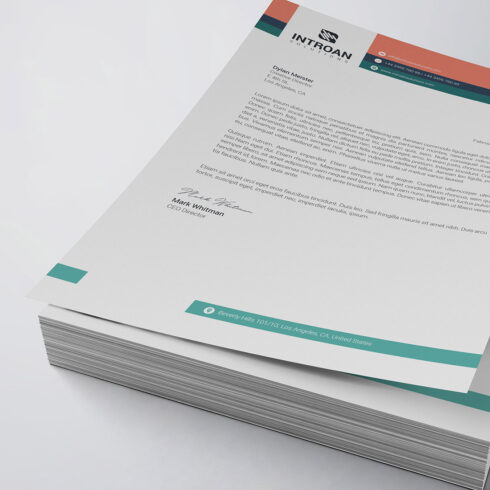 Modern Letterhead Template cover image.