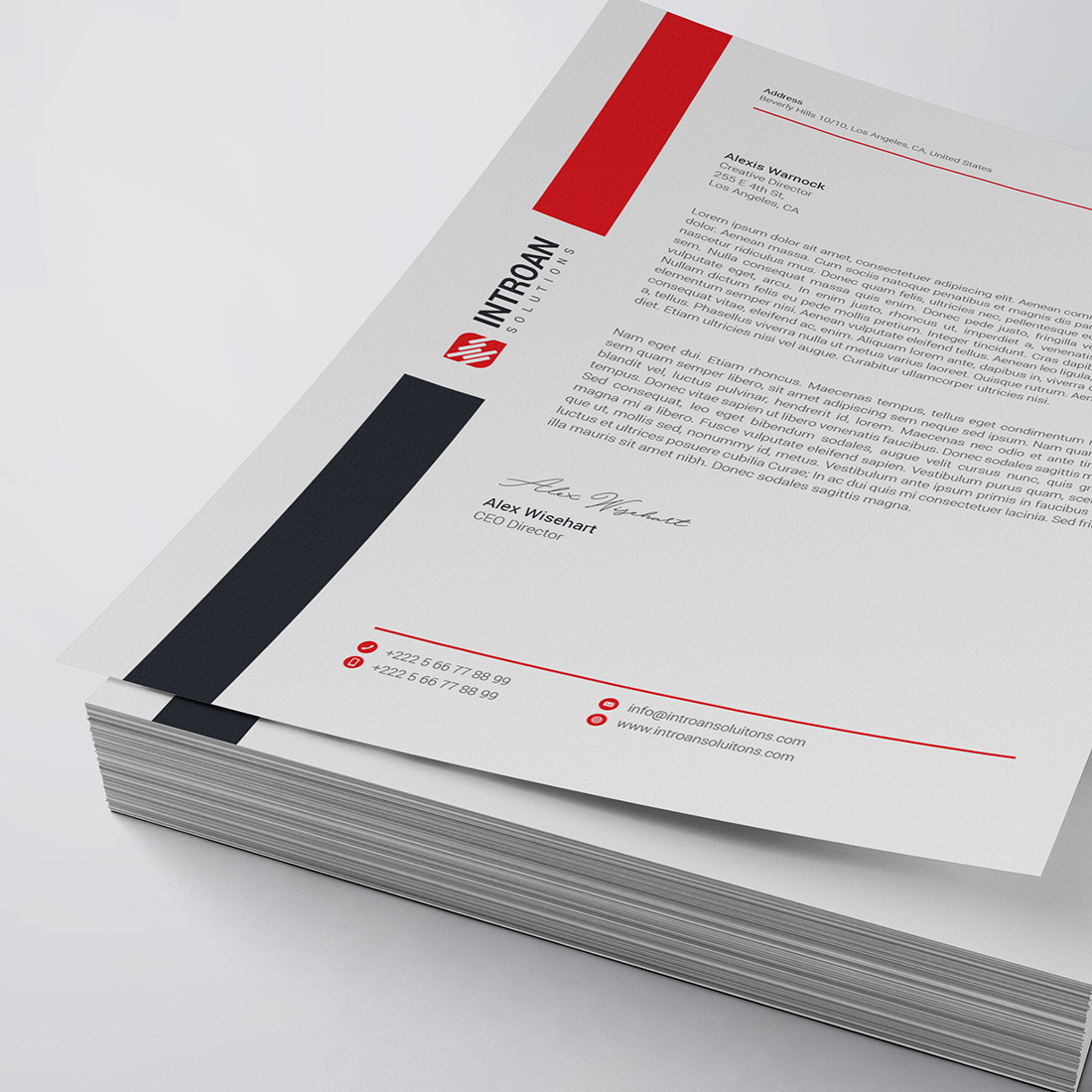 Modern Letterhead Template cover image.