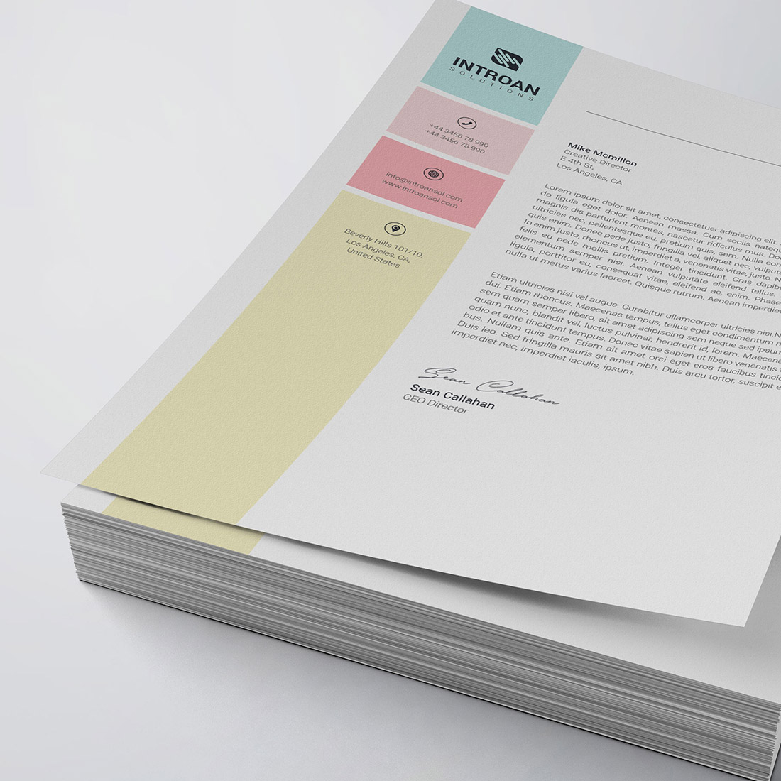 Modern Letterhead Template cover image.