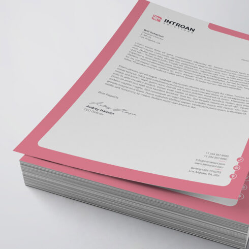 Corporate Letterhead Template cover image.