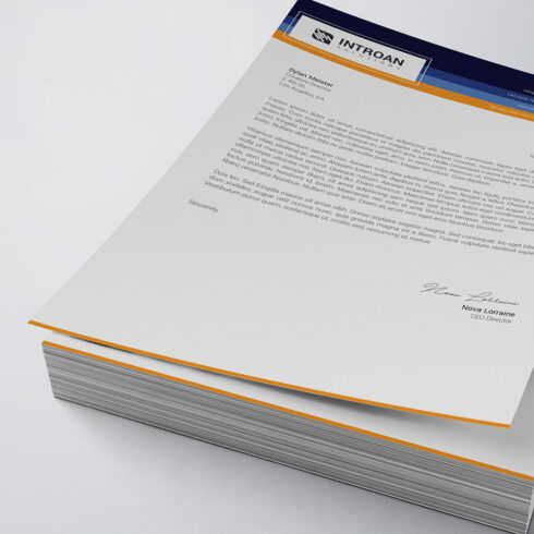 Modern Letterhead Template cover image.