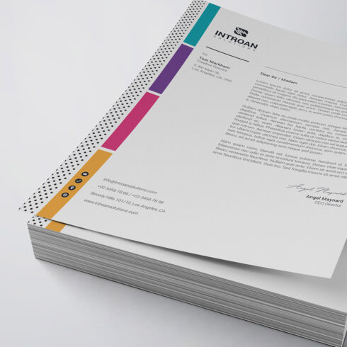 Modern Letterhead Template cover image.