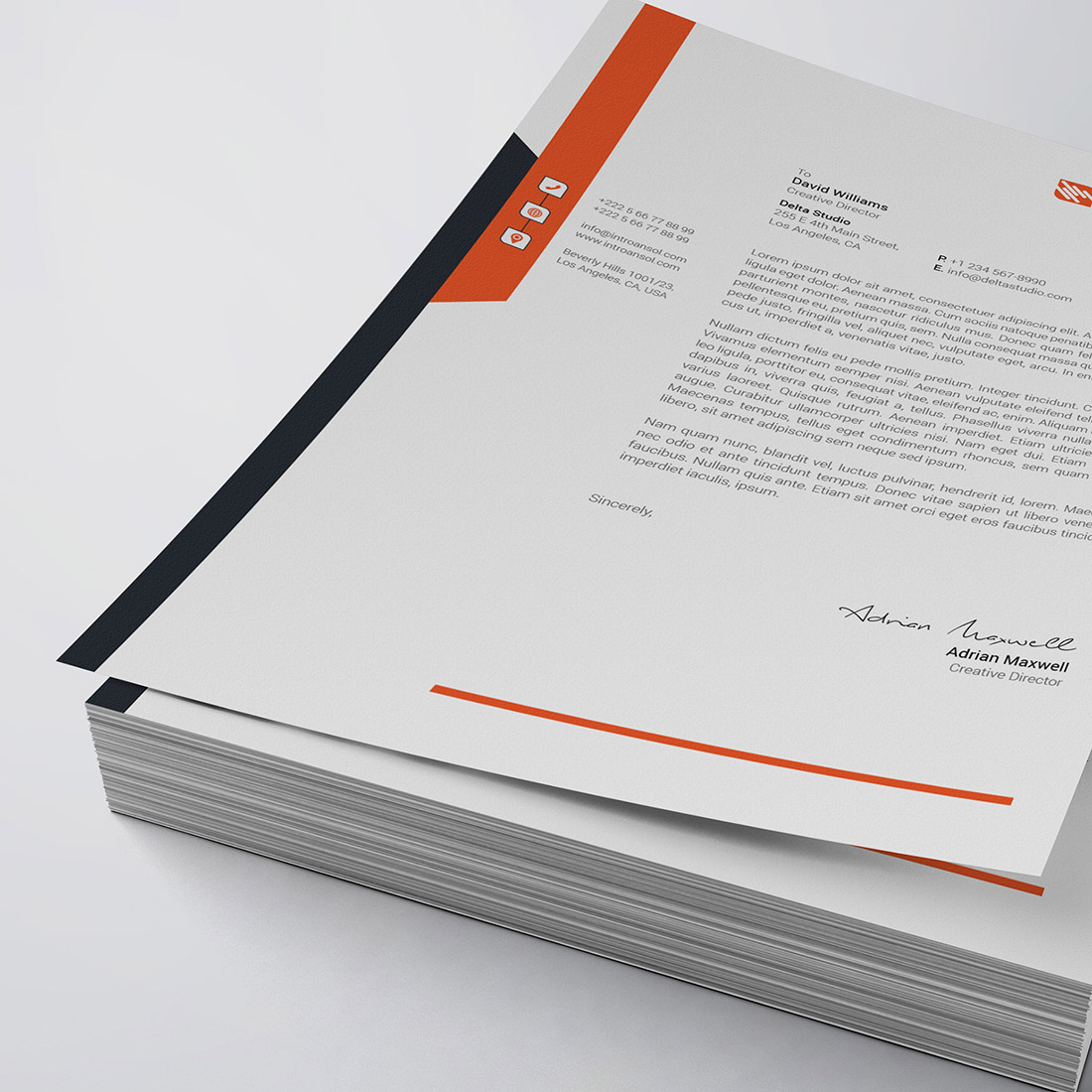 Modern Letterhead Template cover image.