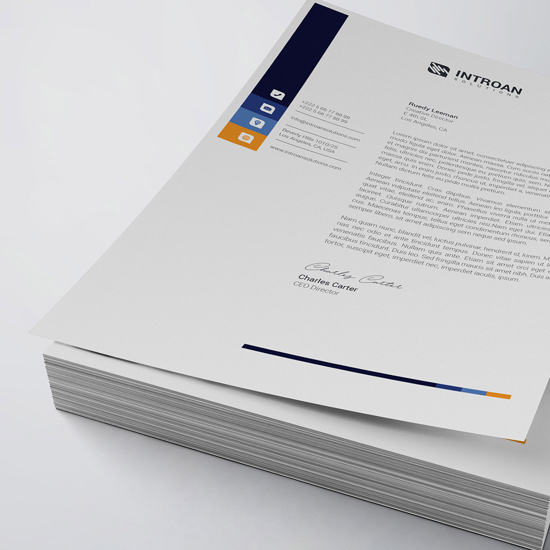 Modern Letterhead Template cover image.