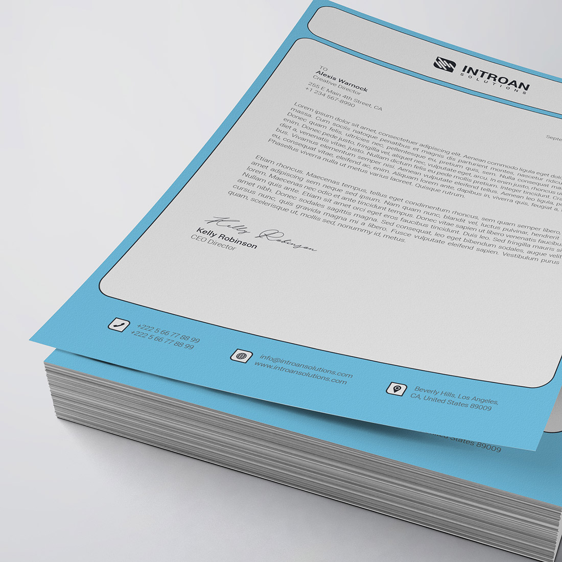 Corporate Letterhead Template cover image.