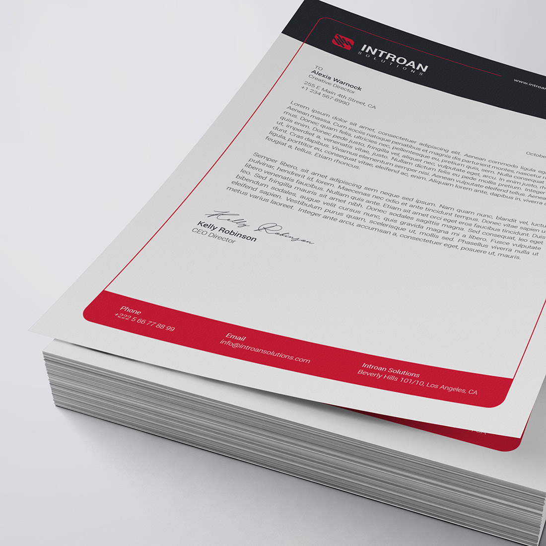 Corporate Letterhead Template cover image.