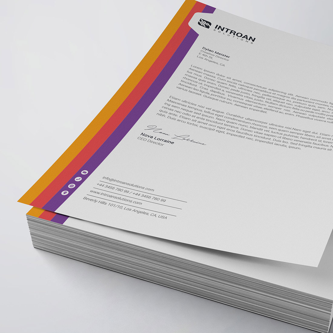 Modern Letterhead Template cover image.