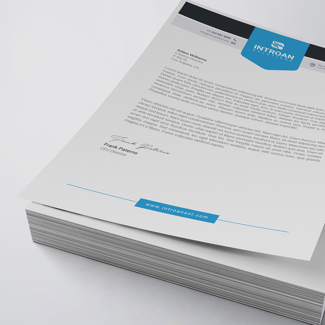 Modern Letterhead Template cover image.