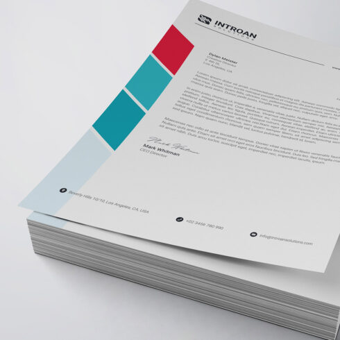 Modern Letterhead Template cover image.