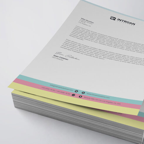 Clean Letterhead Template cover image.