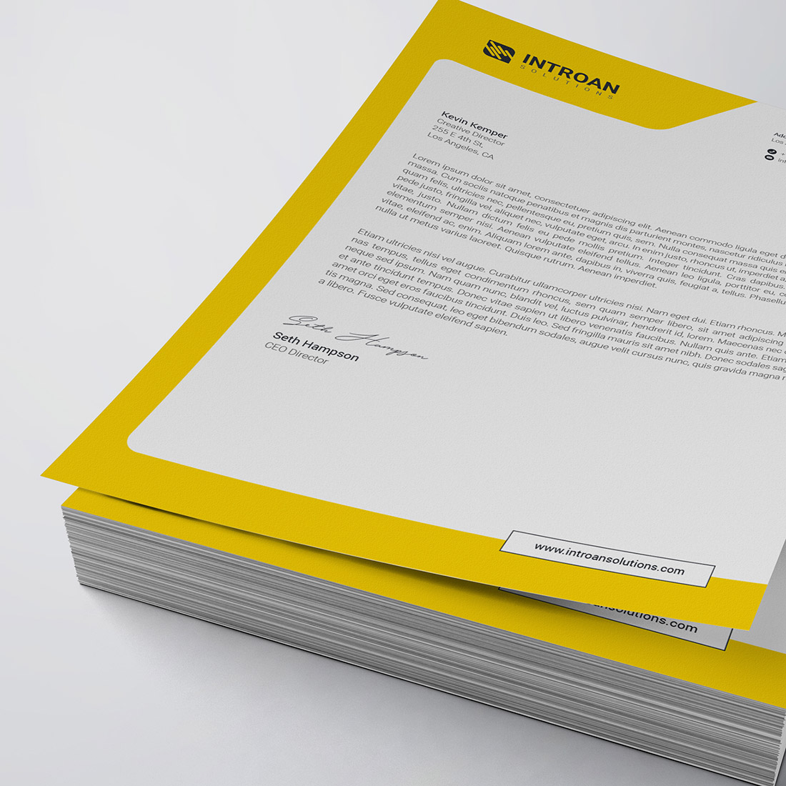 Modern Letterhead Template cover image.