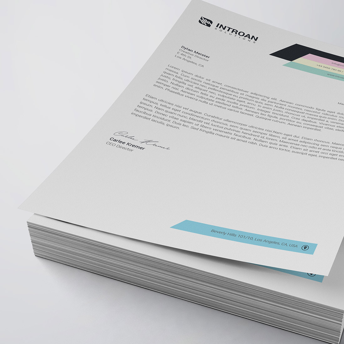 Modern Letterhead Template cover image.