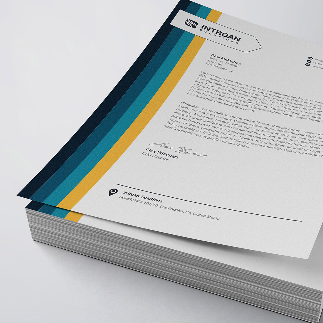 Corporate Letterhead Template cover image.