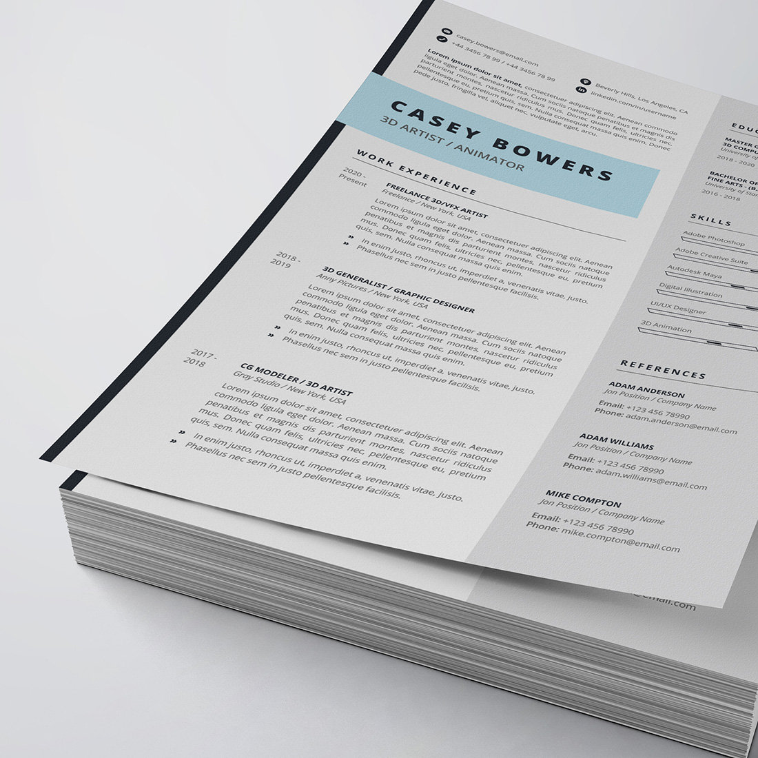 Clean Resume/CV Template cover image.