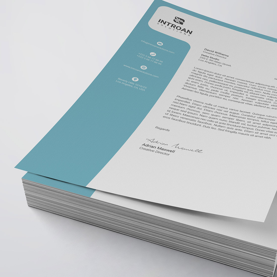 Modern Letterhead Template cover image.