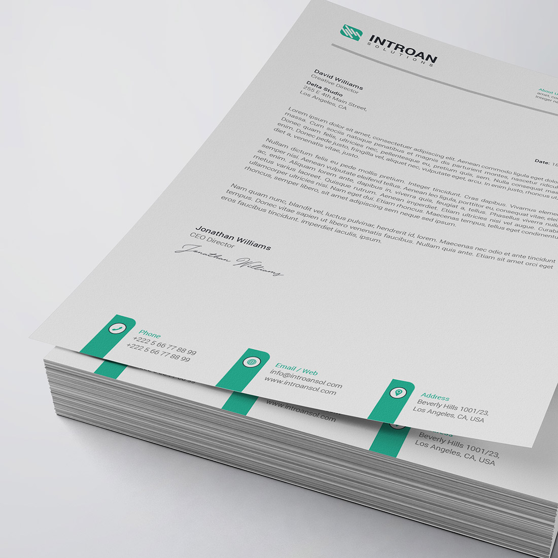 Modern Letterhead Template cover image.