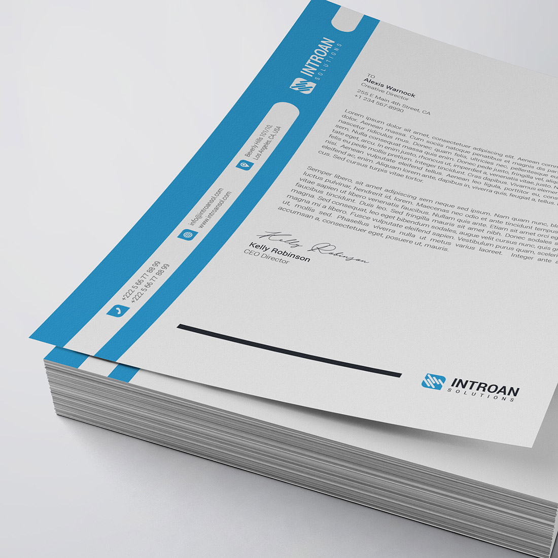 Corporate Letterhead Template cover image.