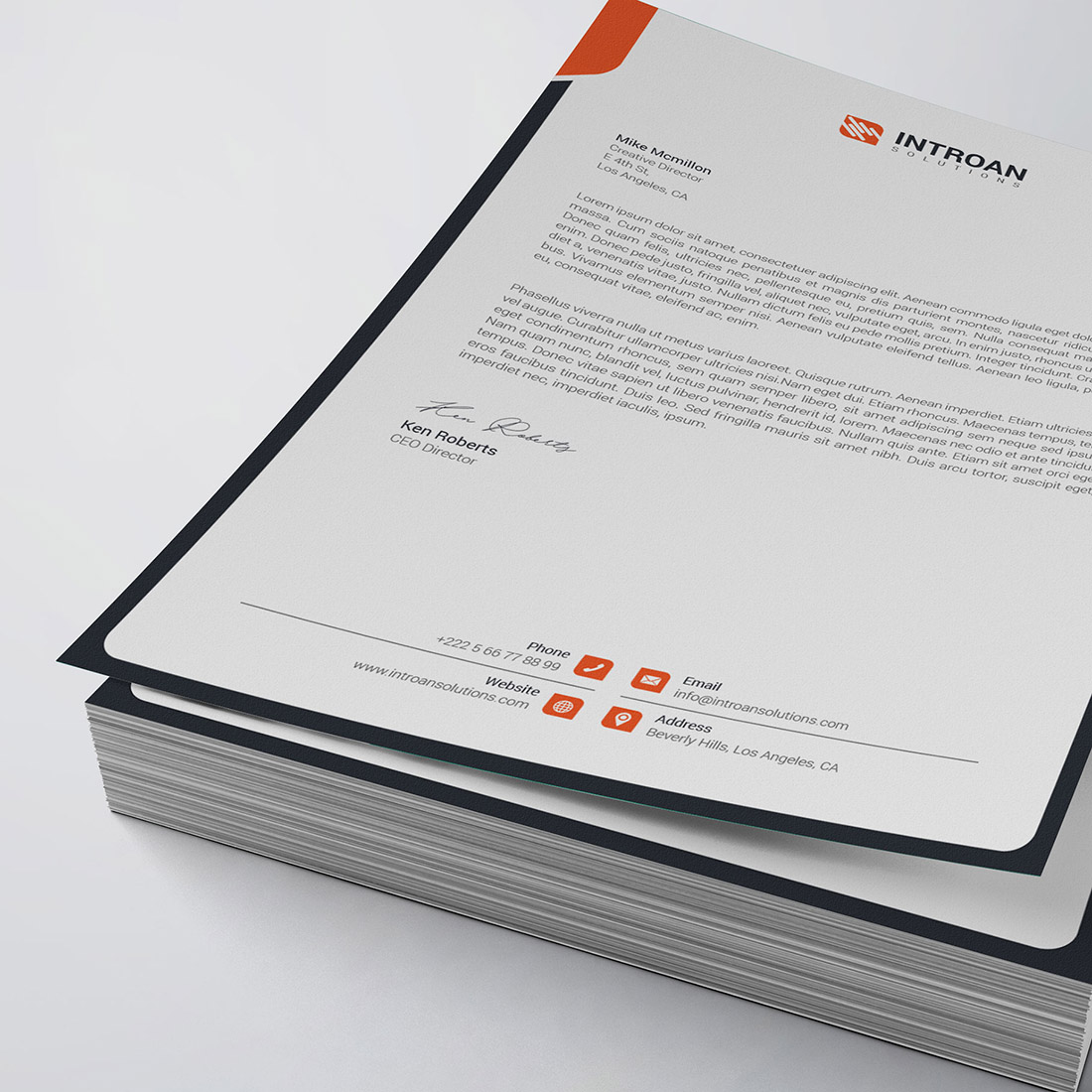 Corporate Letterhead Template cover image.