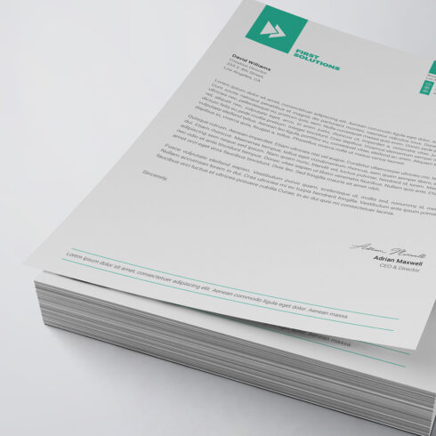 Clean Letterhead Template cover image.